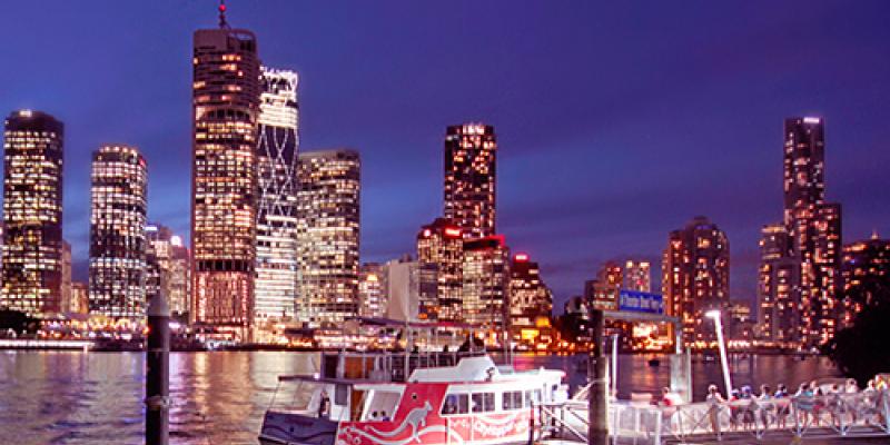 Brisbane city at night